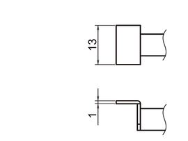 HAKKO Replacement Hot Tweezer Tips A1382, Tip for the FX-888DX / FX-8804, 950 SMD